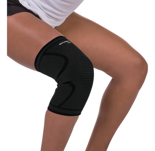 Joelheira Elástica Unissex Tam P Multilaser Saúde - Hc337 Cor Preto