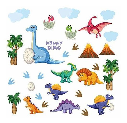 Runtoo Dinosaurio Adhesivos De Pared Dino Adventure Adhesivo