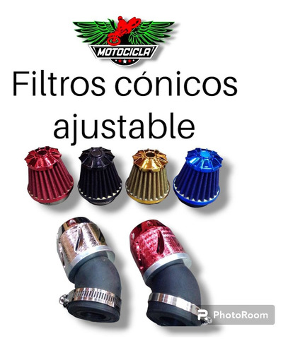 Filtro De Aire Conico Ajustable Moto