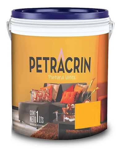 Pintura Latex Color Amarillo Matinal Petracrin 1 Litro
