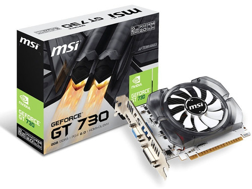 @placa De Vídeo Vga Nvidia Geforce Msi Gt 730 2gb Ddr3