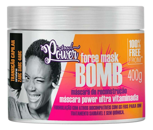 Reconstrução Soul Power Force Bomb Mask De 400 mL 400 g