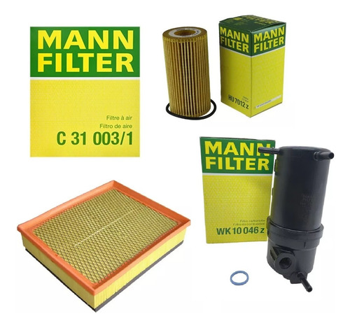 Kit Filtros Mann Aire Aceite Gasoil Vw Amarok V6 3.0 Tdi