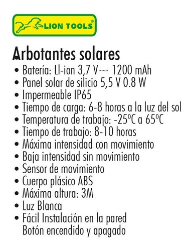 Lámpara Solar Led 1 Pack Sensor Queda Encendida De Noche.