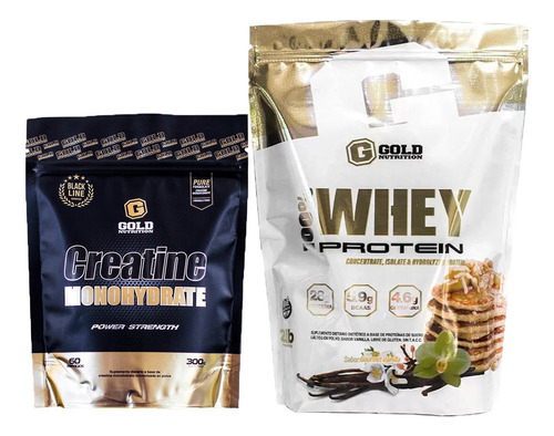 Combo Gold Nutrition  100% Whey Protein 2lb + Creatina 300g