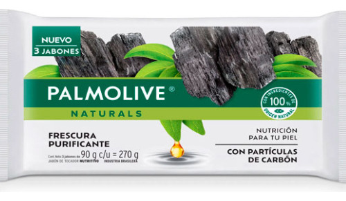 Pack X3 Jabónes Barra Naturals Sensación Purificante 270g Palmolive