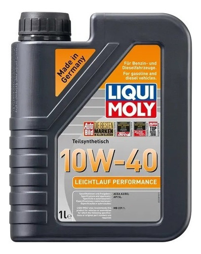 Aceite Liqui Moly 10w40 Semisintetico Leichtlauf Performance
