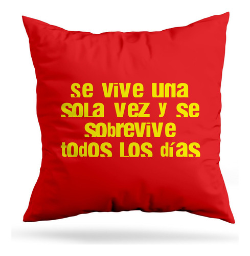 Cojin Deco Se Vive Una Sola Vez (d0848 Boleto.store)