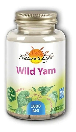 Wild Yam Raíz De Ñame Salvaje 1,000 Mg 100 Capsulas