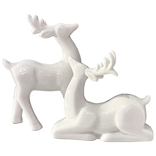 Figuritas De Renos De Navidad De Porcelana, Paquete De ...