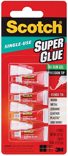 Scotch Super Glue Gel 4 / Pkg-0,017 Oz