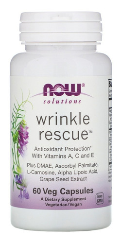 Now Foods Wrinkle Rescue Protección Antioxidante 60vcaps Sfn