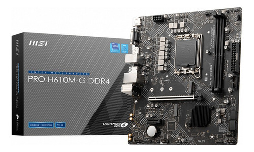 Msi Pro H610m-g Ddr4 Tarjeta Madre 12 Generación Socket1700