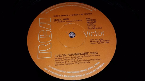 Evelyn Champagne King Music Box Vinilo Maxi Holland 1979