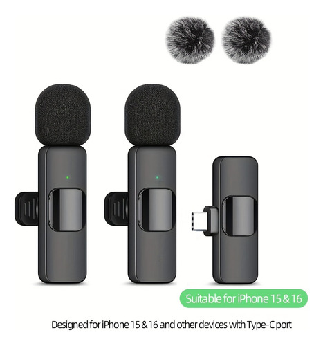 Micrófono Lavalier Inalámbrico: Para Teléfono, Usb-c, Plug &