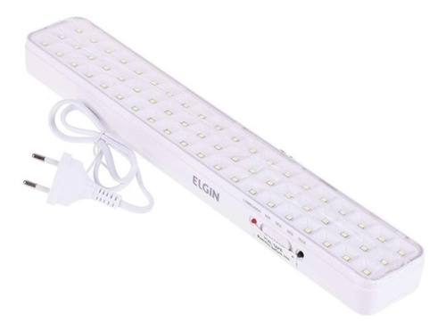 Imagem 2 de 2 de Luminária de emergência Elgin 48LEM60L0000 LED com bateria recarregável 2 W 127V/220V branca