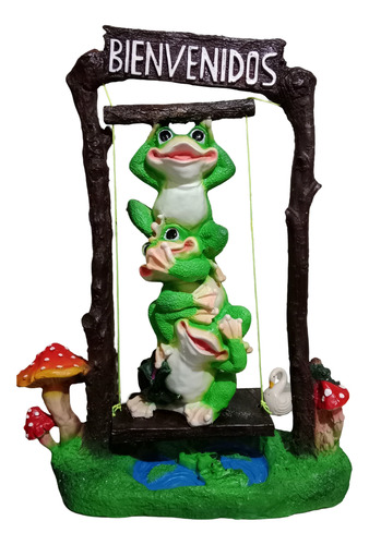 Rana De Columpio Rana De Las 3 Virtudes Jardín Exterior 61cm Tradicional