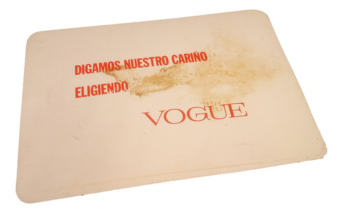 Antiguo Cartel Publicitario En Chapadur Vogue Original (Usado)