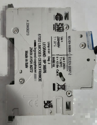 Interruptor Automatico 1p 32a Curva D 10ka Rf 407974 Legrand
