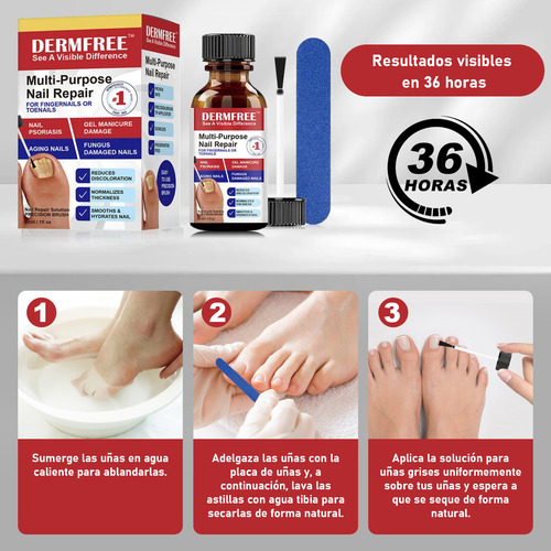 Dermfree Para Uñas Gruesas, Dañadas Y Decoloradas 30ml