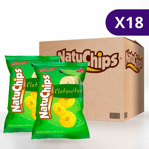 Natuchips® Platanitos Natural - Caja De 18 Unidades De 150g