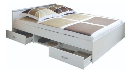 Cama Tarima Queen Size,madera Tornillo, Modelo Damen