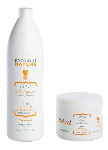 Alfaparf Precious Nature Teñidos Brillo Shampoo + Mascara 