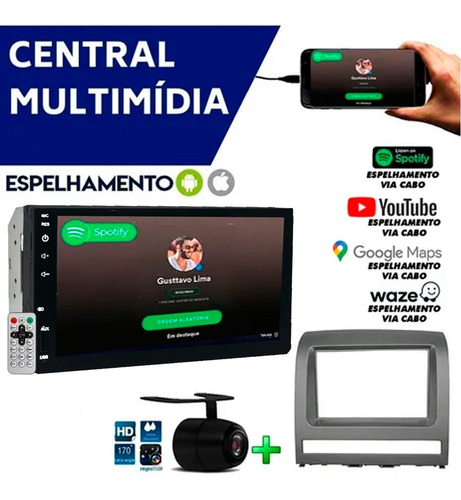 Imagem 1 de 6 de Moldura Central Siena 2011 Multimi Mp5 2 Din Espelhamento