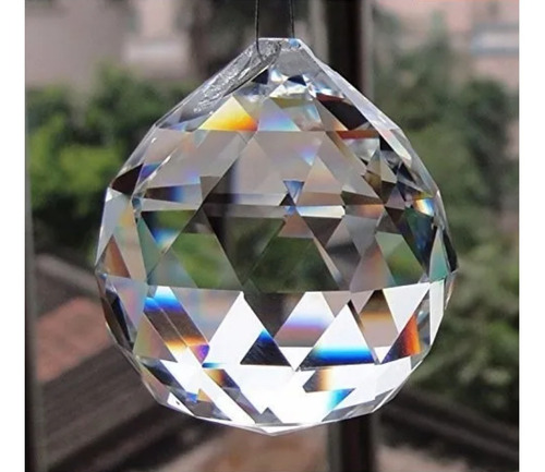 Pack 6 Prismas Cristales Transparentes Facetados Feng Shui