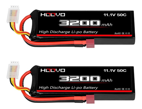 2 Baterias Lipo 11.1v 3200mah 50c 3s T Plug Hoovo