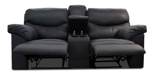 Love Seat Con Reclinables De Piel Genuina Houston Contado