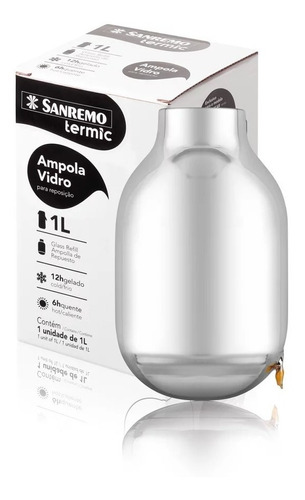Ampola De Vidro Térmica De Reposição 1l Sanremo Cor Prateado
