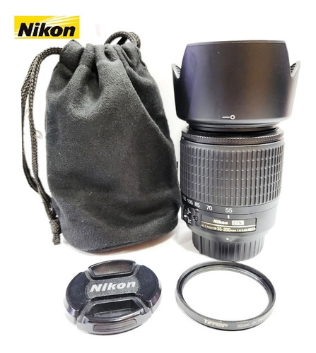 Lente Nikon Zoom Af-s 55-200mm F/4,5-5,6 Dx Ed + Uv Brinde