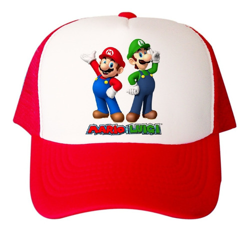 1 Gorra Mario Y Luigi Niño O Adulto Cumpleaños Fiesta