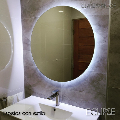 Espejo Led Circular 70 Cm Vidrieria Glass Park