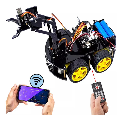 Robot Carro Brazo Programable Kit Para Arduino+codigo+app