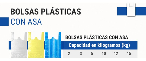 Bolsa Plástica Con Asa Baja Densidad 12 Kg