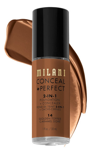 Base Milani Conceal + Perfect Golden Toffee 2 En 1, 30 Ml