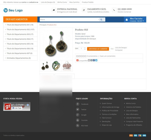 Loja Virtual Opencart 197 Ecommerce Português C/ Painel 2022