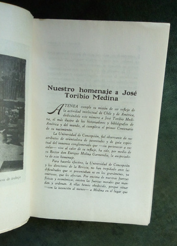 José Toribio Medina - Homenaje En El Centenario De Su Nacimi (Usado)