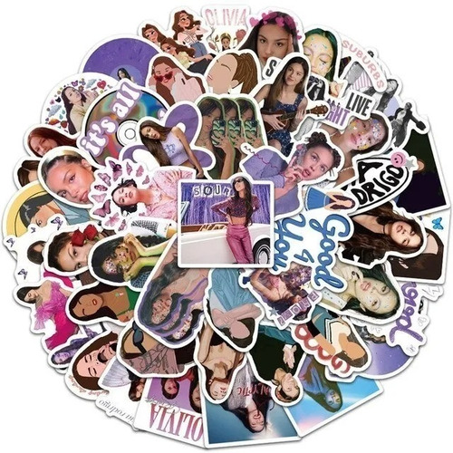 Imagen 7 de 8 de Olivia Rodrigo - Set 50 Stickers / Calcomanias / Pegatinas