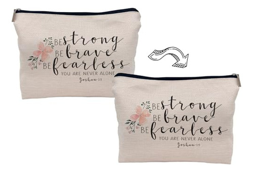 Bolsa De Maquillaje Inspiradora Con Versículo Religioso Cris