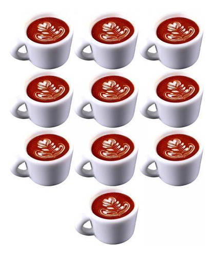 2 Conjunto De 10 Accesorios De Café Para Patrón De Hojas