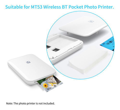 Hprt 10 Hojas De Papel Adhesivo P 2x3 Para Impresora Portáti