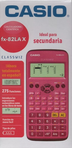 Calculadora Cientifica Casio Fx-82lax Plus Rosa