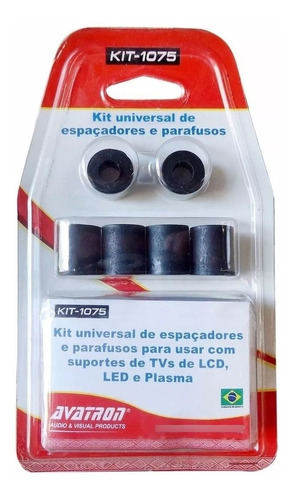 Kit Para Tv Com Parafusos E Espaçadores Universal Avatron