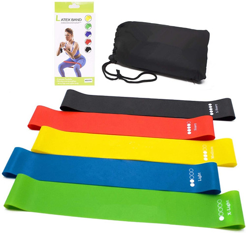 5 Mini Band Elastico Fit Treino Em Casa Funcional 