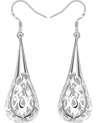 Aros Plata 925 Pendientes Mujer Gota Regalo Joya Argolla