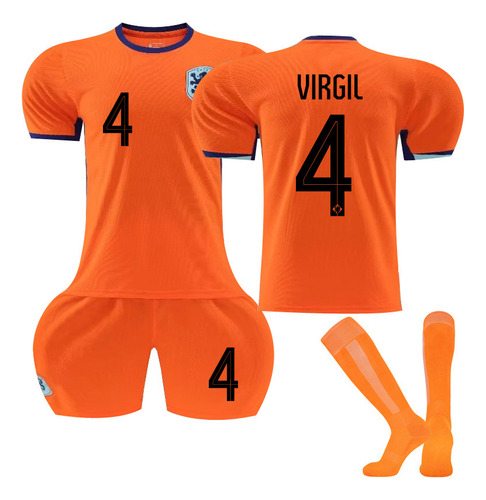 Camiseta Local De Holanda Para La Eurocopa 2024 Van Dijk Rob