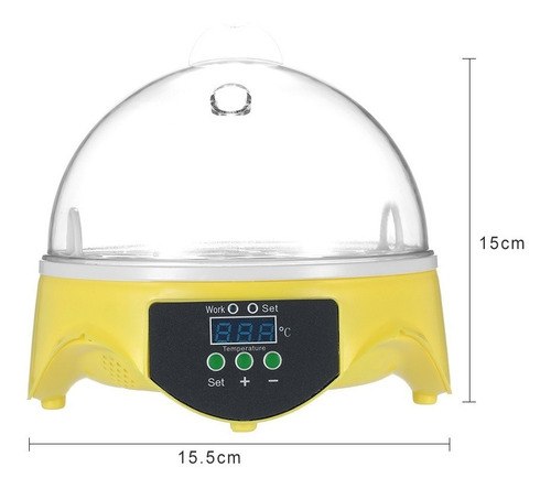 7 Ovos Mini Digital Ovo Incubadora Hatcher Ovos Transparente